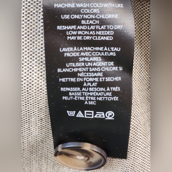 Maeve Anthropologie Women's Collegiate Knit Blazer Brown Tan Plaid XL NWT - Picture 11 of 12